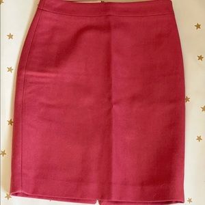 Jcrew pencil skirt wool blend coral -2